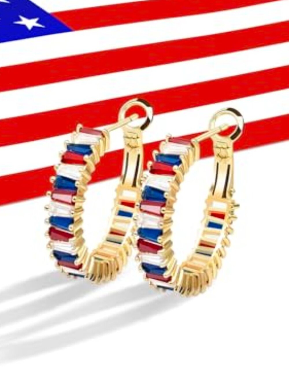 Trendy‎ 14K Gold Plated Hoop Earrings for Women